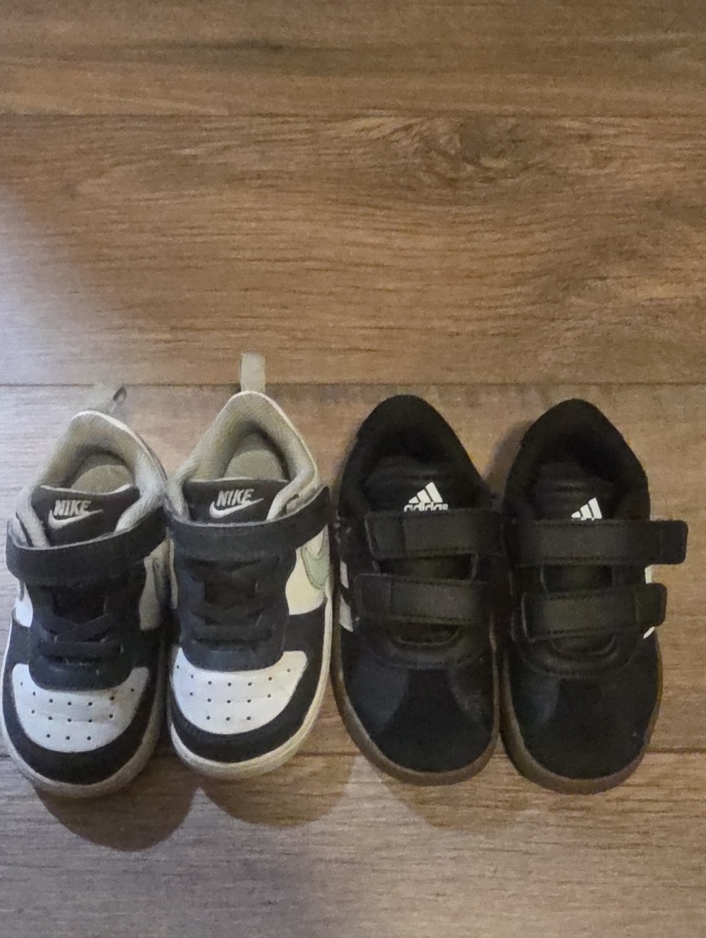Nike And Addias Kids Sz7T Shoes With Velcro